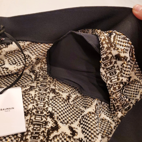 NWT$2,890 Balmain Sequined Python Print  Cardigan Top Sweater Sz FR42 (US Large) - Picture 10 of 15